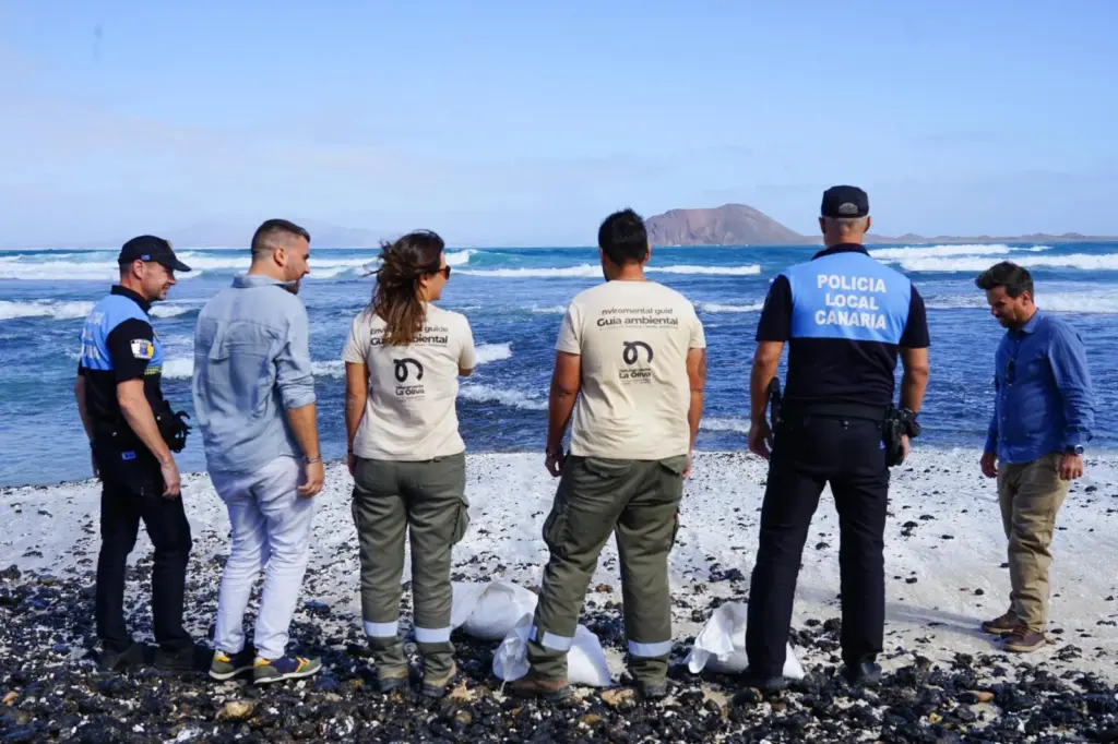 La Oliva recupera rodolitos usados como decoración en chalets y pide colaboración ciudadana para proteger el litoral