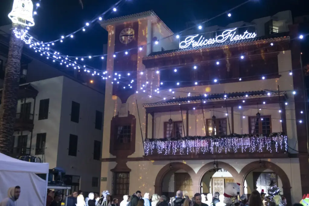 Encendido navideño en San Sebastián de La Gomera. Imagen Ayuntamiento de La Gomera