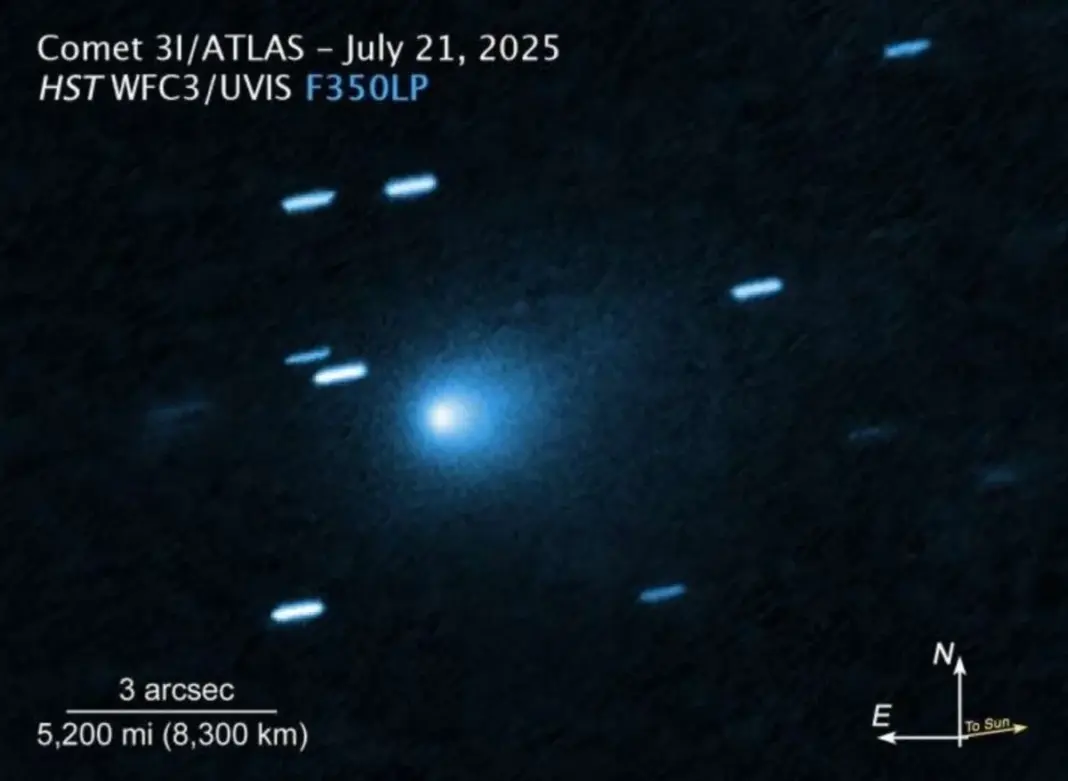 Imagen de archivo del cometa interestelar 3I/ATLAS /NASA, ESA,