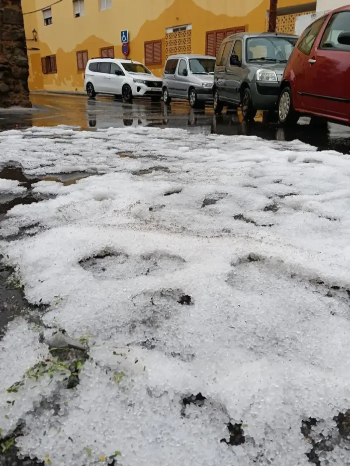 Granizada en Gáldar