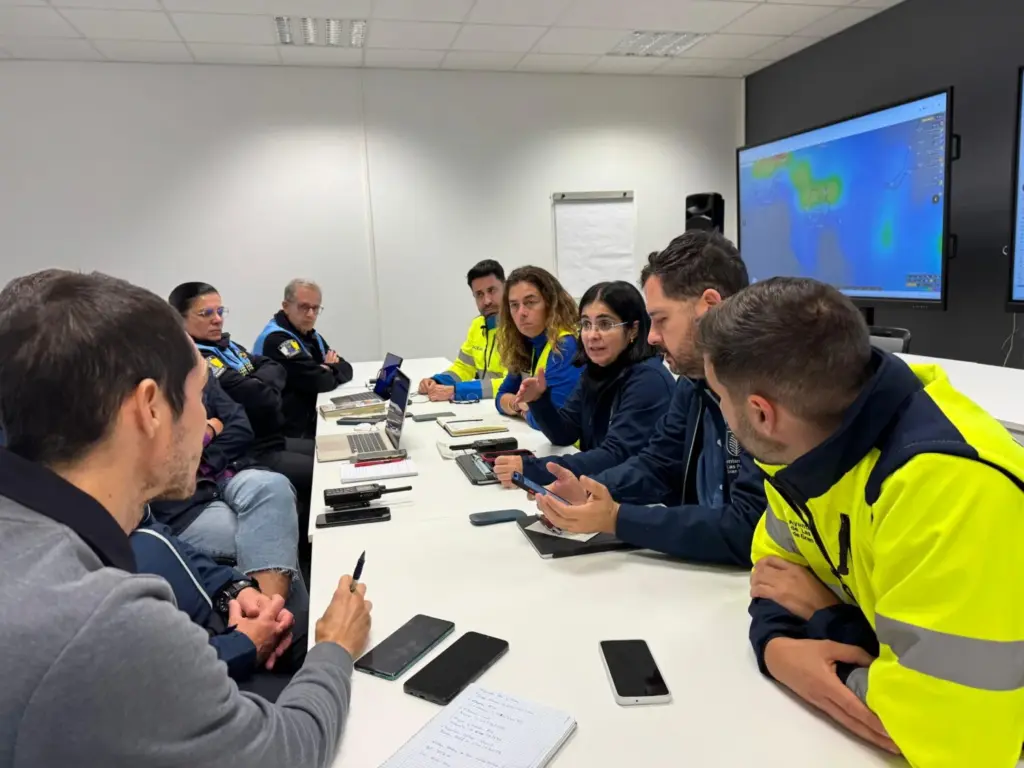 Reunión de coordinación de la respuesta a la emergencia del Ayuntamiento de Las Palmas de Gran Canaria. Imagen cedida