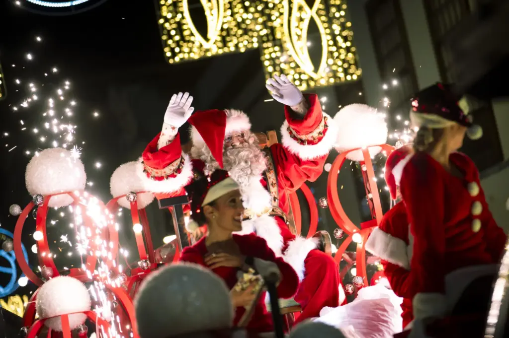 Papá Noel en la cabalgata de La Laguna