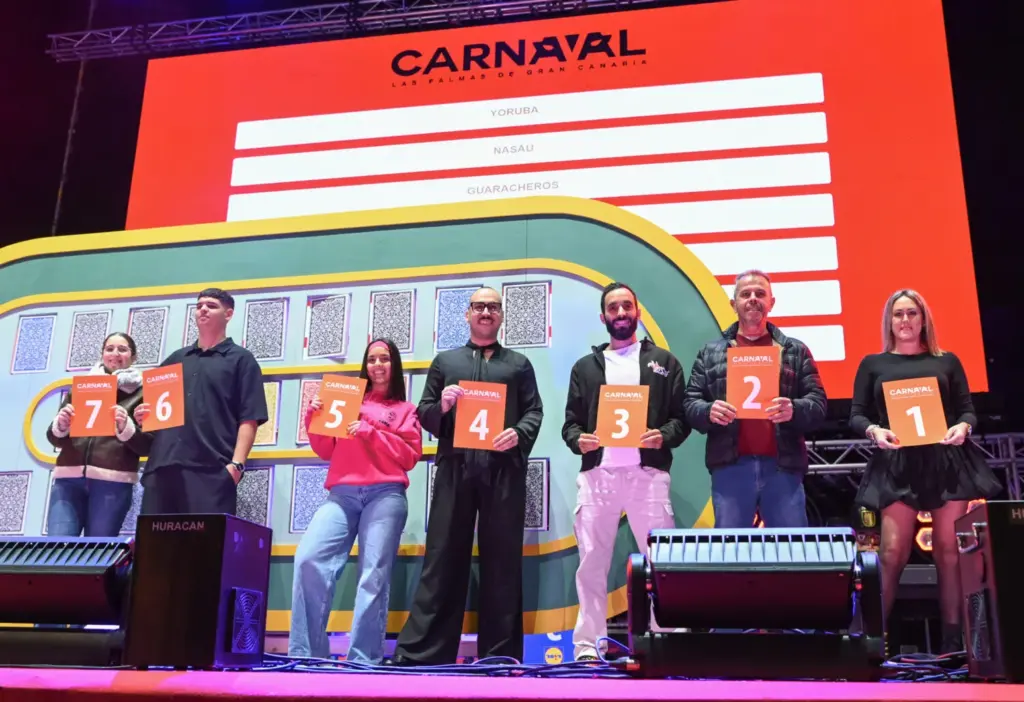 Los grupos ya conocen el orden de participación en el Carnaval de Las Palmas de Gran Canaria En la imagen, el orden de participación de las comparas adultas