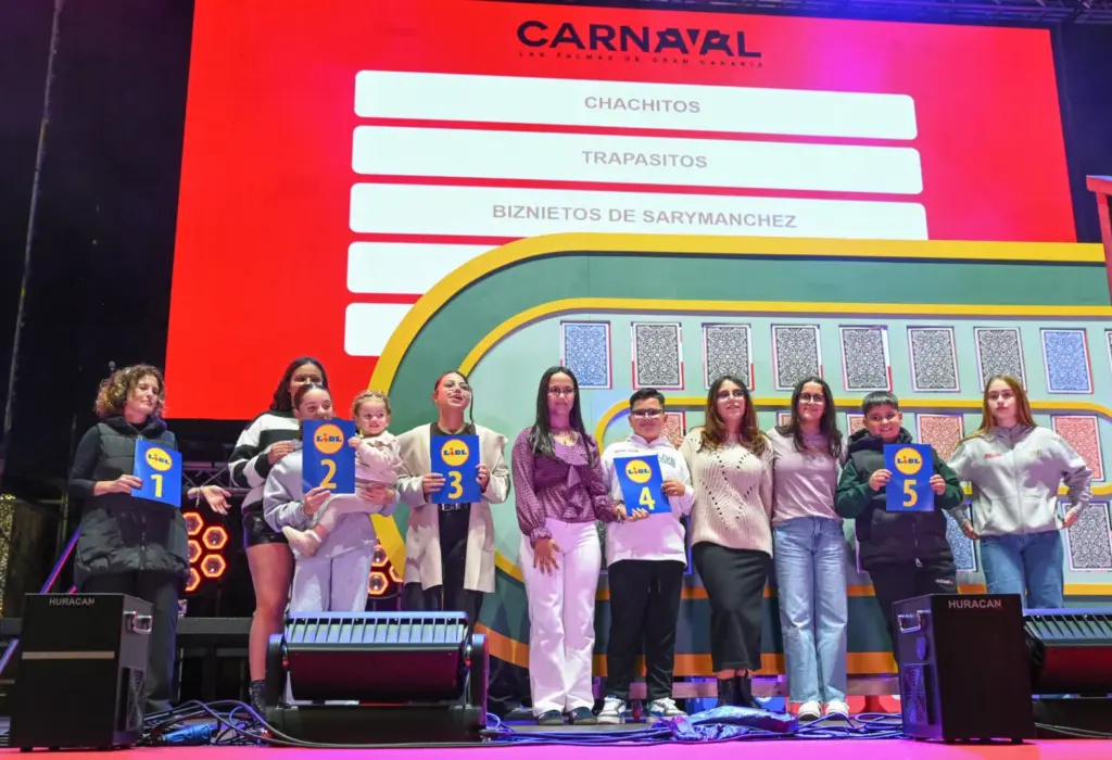 En la imagen, el orden de participación de las murgas infantiles 