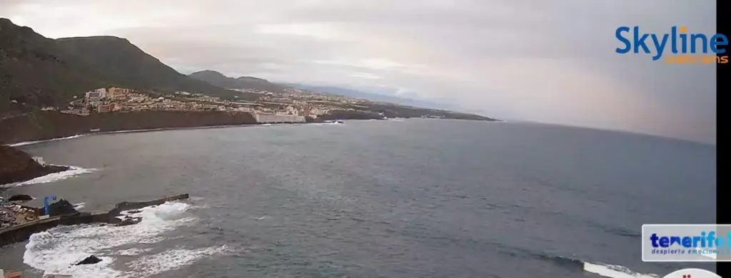 Imagen de la Borrasca Emilia a punto de entrar en Tenerife