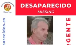 El hombre que ha desaparecido tiene el pelo canoso, los ojos castaños y una complexión normal