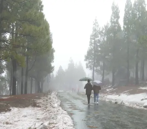 La borrasca Emilia deja tras la nevada un descenso de las temperaturas en todas las islas