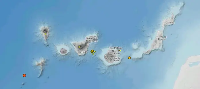 Este 25 de diciembre de 2025 el IGN ha registrado un seísmo de 3,1 de magnitud cerca de Canarias, concretamente se ha registrado al suroeste de la isla de El Hierro / IGN