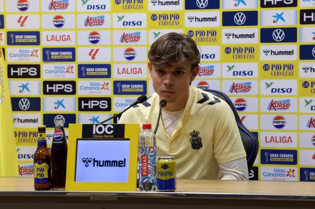 El jugador italiano de la UD Las Palmas, Lorenzo Amatucci. Imagen UD Las Palmas