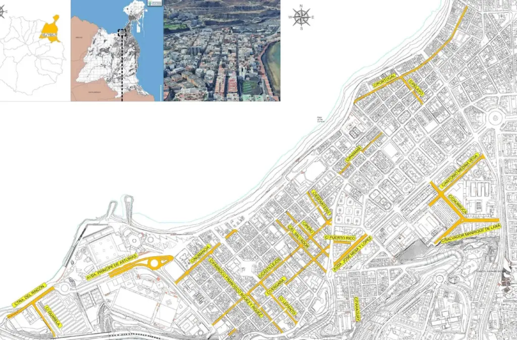 Recorrido del asfaltado en Guanarteme