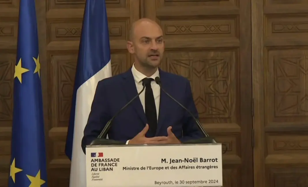 ministro francés de Exteriores, Jean-Noël Barrot,