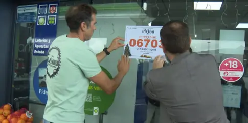 El número 06703, primer premio en La Lotería de El Niño y toca Canarias