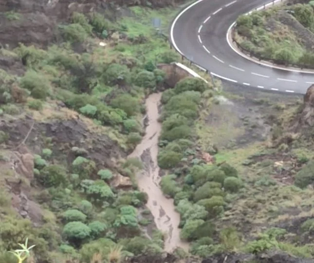 Vallehermoso. La Gomera. Imagen RTVC. Borrasca Francis