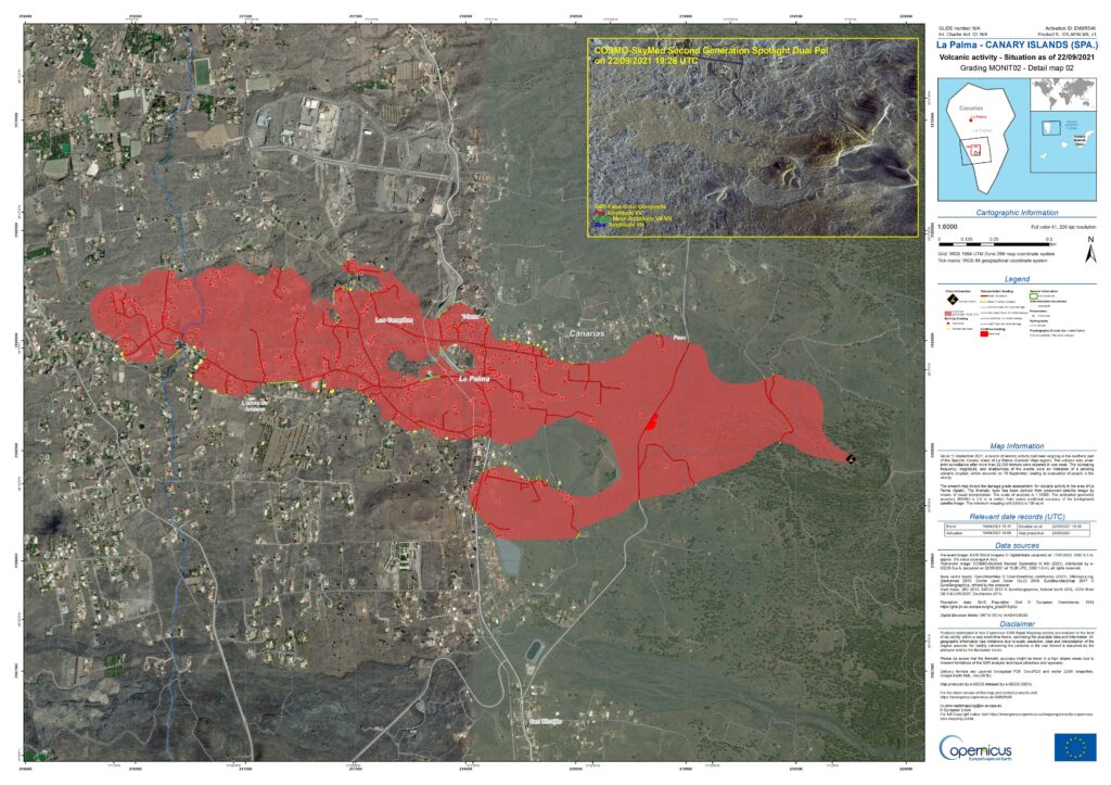 La erupción afecta ya a 162 hectáreas y 374 edificaciones