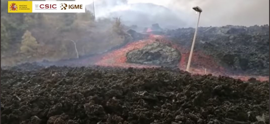 La temperatura de las coladas en La Laguna alcanza picos de 1.150 grados