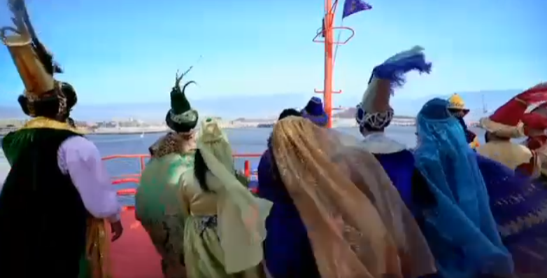 Los Reyes Magos llegando a Las Palmas de Gran Canaria por mar en una imagen de archivo