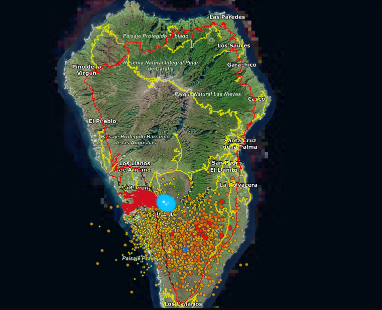 La Palma registró esta madrugada 14 seísmos, uno llegó a magnitud 3,4