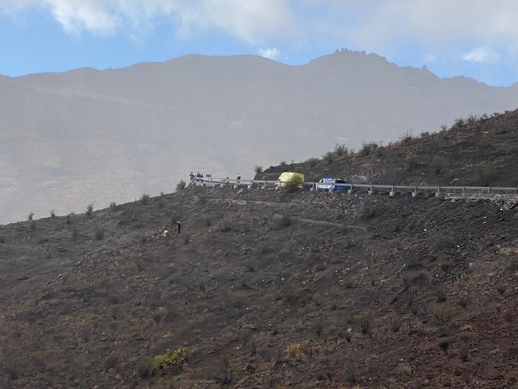 Rescatado un ciclista que cayó por una ladera en la GC-65