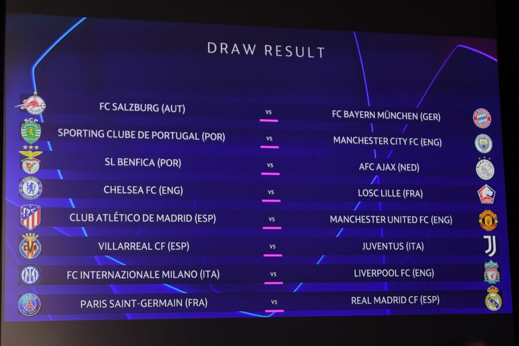 La UEFA introdujo mal las bolas para el sorteo, de manera que este tuvo que ser repetido. Real Madrid cambia Benfica por Paris Saint Germain 