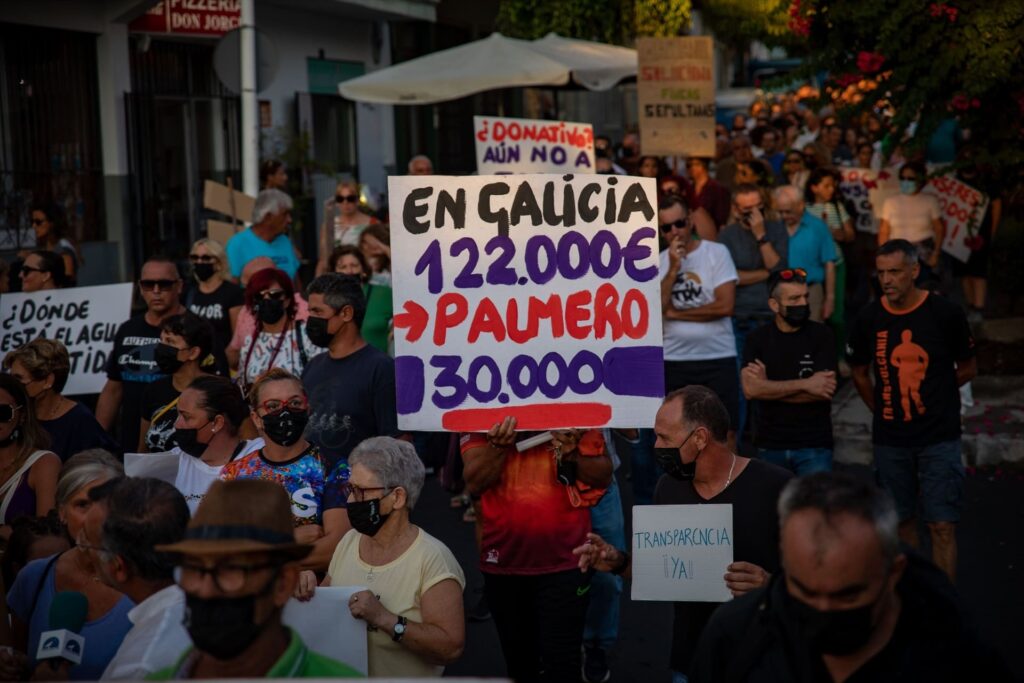 Afectados por la erupción en La Palma convocan una caravana de protesta este sábado