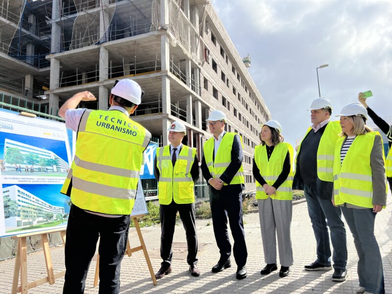 Comienza a coger forma el primer edificio del plan de reposición del barrio Las Rehoyas, Gran Canaria