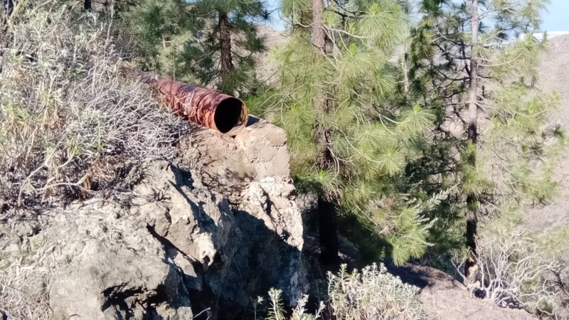 Actuación de emergencia en conducción de agua Tágara-Trevejos