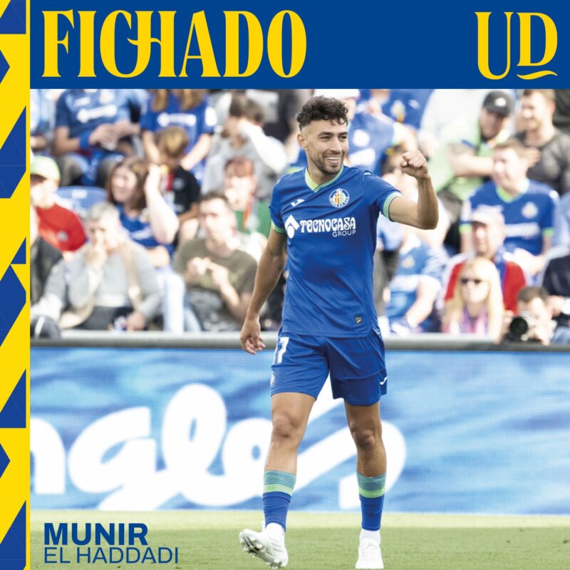 Imagen de la UD Las Palmas anunciando el fichaje de Munir el Haddadi / Twitter: @UDLP_Oficial