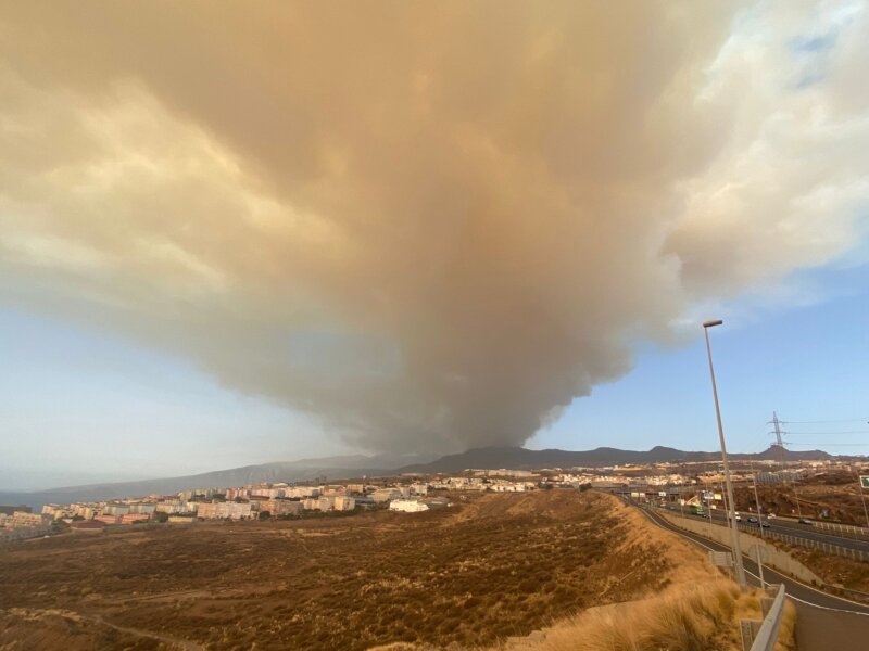 Incendio forestal Arafo y Candelaria (Tenerife)