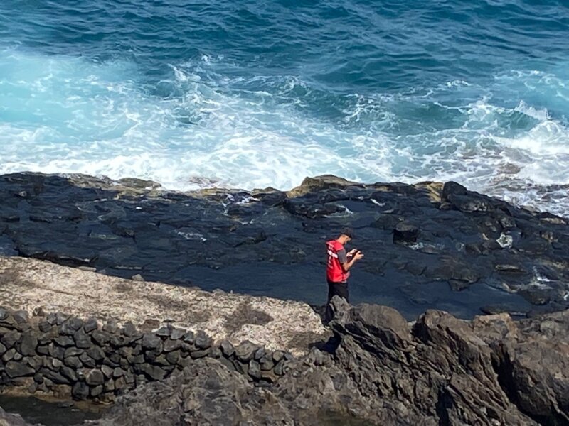 Un bañista herido grave al caer del Charco El Tancón, en Tenerife. Fotografía de archivo