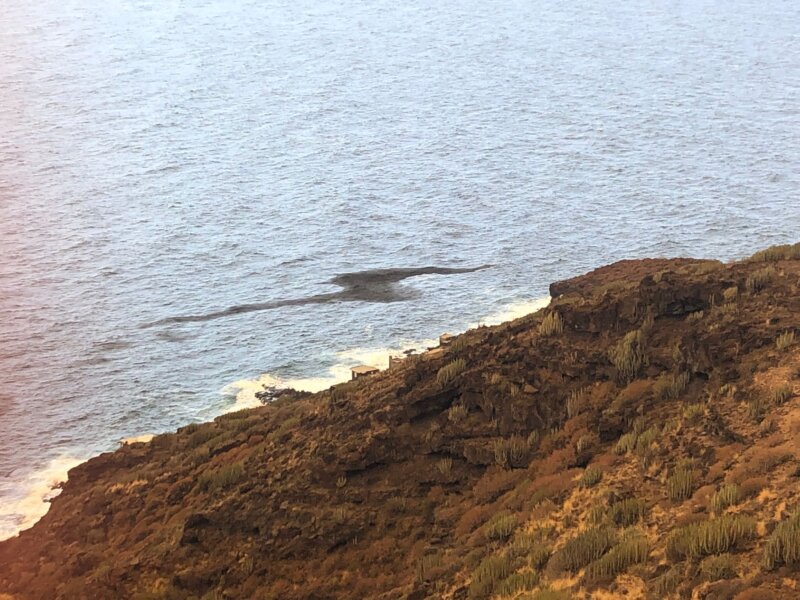 Cenizas del incendio forestal declarado en Arafo y Candelaria (Tenerife)