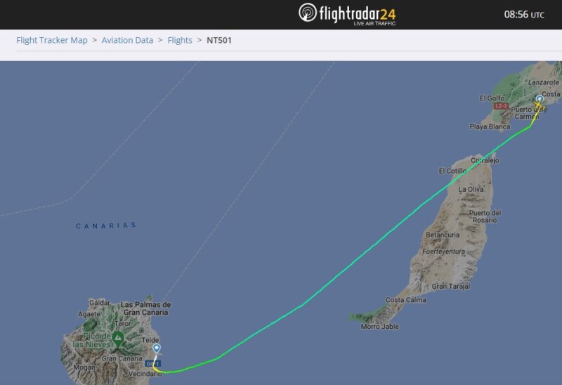 Revientan los neumáticos de un Binter al aterrizar en Lanzarote