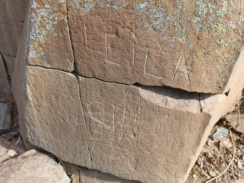 Imagen de los actos vandálicos denunciados en Puerto del Rosario, Fuerteventura 