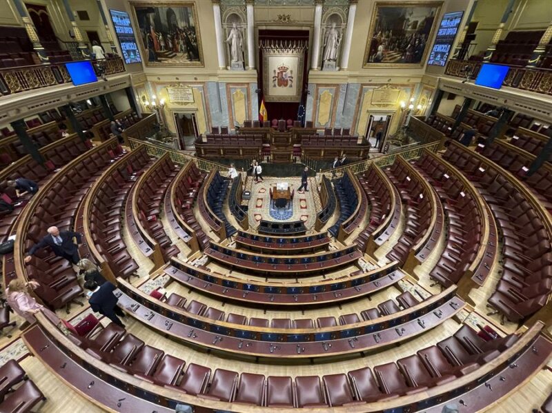 Vista general del hemiciclo del Congreso de los Diputados