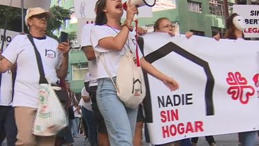 Cáritas. Marcha por vivienda en Las Palmas de Gran Canaria