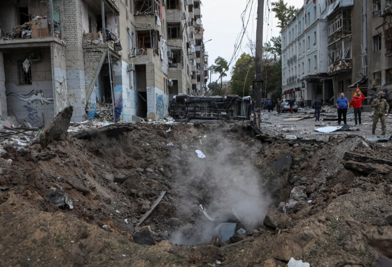 Secuelas del ataque ruso en la región ucraniana de Járkov