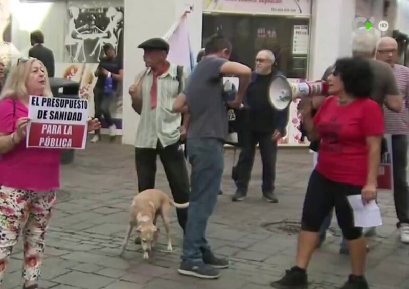 Protesta en defensa de la sanidad pública