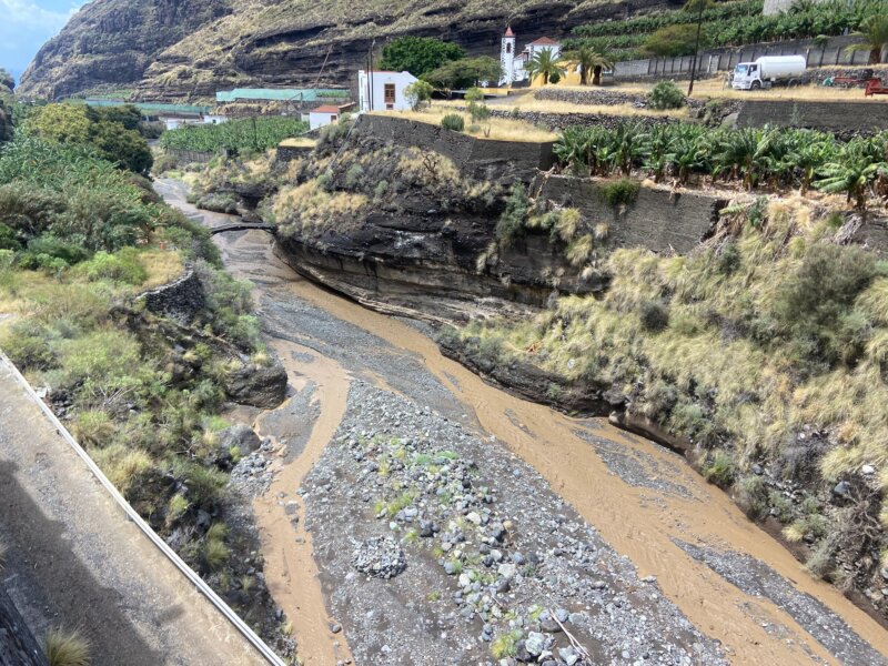 El PP destaca la actuación de Transición Ecológica en el vertedero de Puntagorda. (Archivo) Lluvias en La Palma durante la DANA