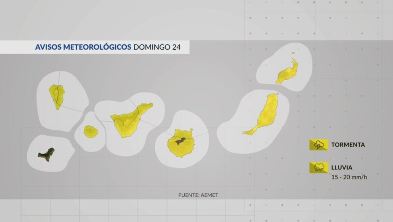 Tiempo inestable para este domingo en Canarias