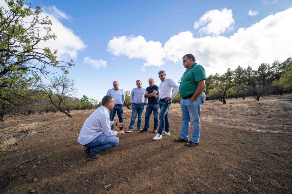 Promueven la recuperación de higueras y almendros en El Hierro
En la imagen, Narvay Quintero junto a los miembros de la asociación de Higueras y Almendras “Vérote”