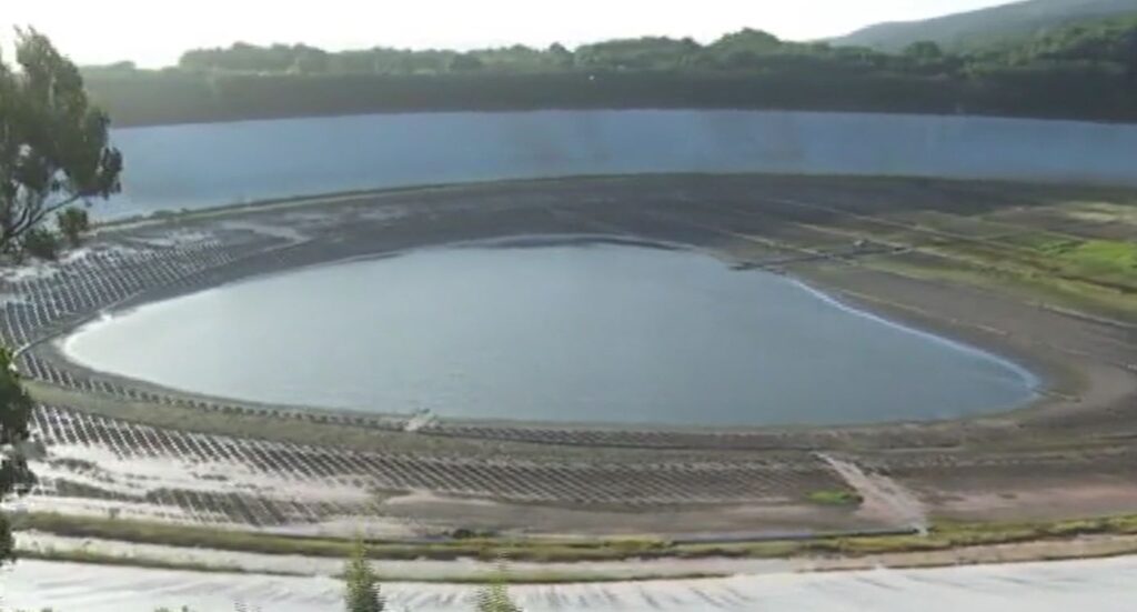 Imagen de la Laguna de Barlovento que se encuentra al 1% de su capacidad