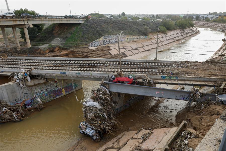 Estado de la red ferroviaria en Catarroja, Valencia