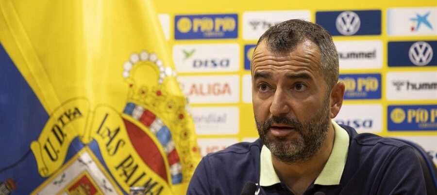 Diego Martínez, entrenador de la UD Las Palmas. Imagen EFE