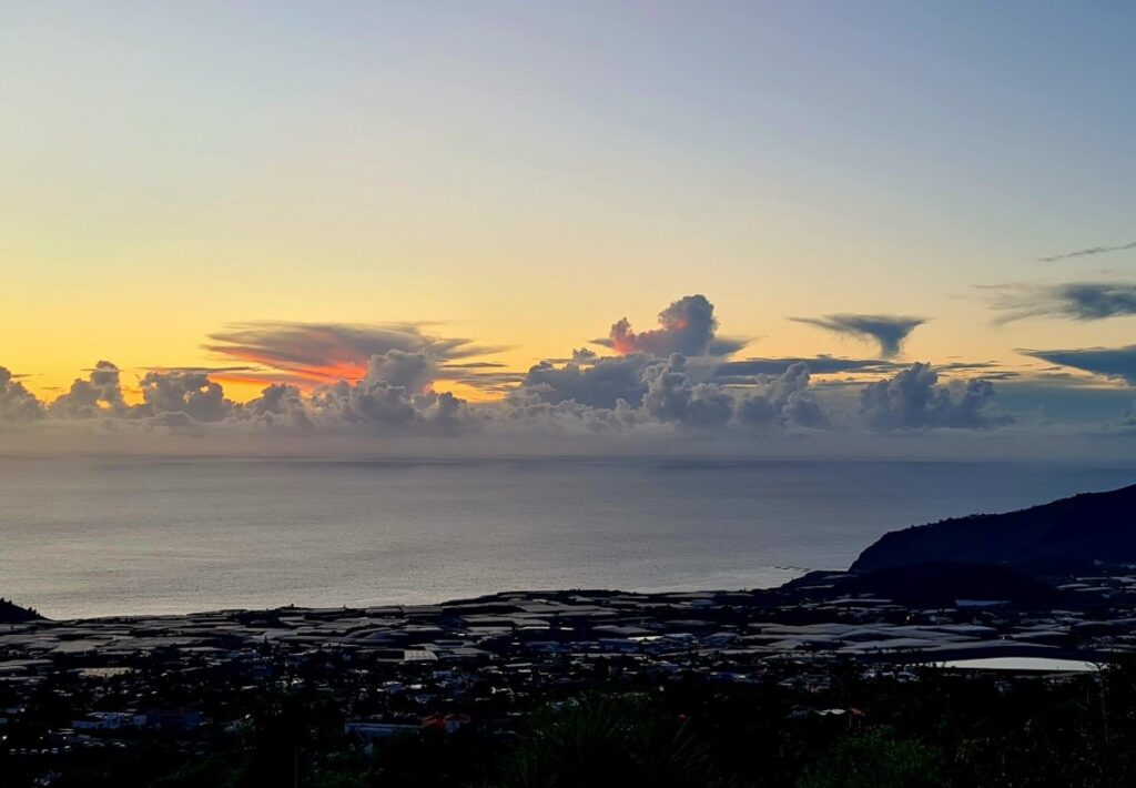 Foto desde la palma compartida por Edgar Cedrés, meteorólogo de RTVC