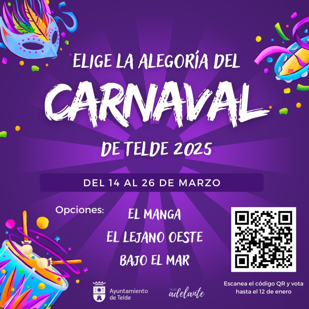 Telde abre el proceso de participación ciudadana para elegir la alegoría del Carnaval 2025