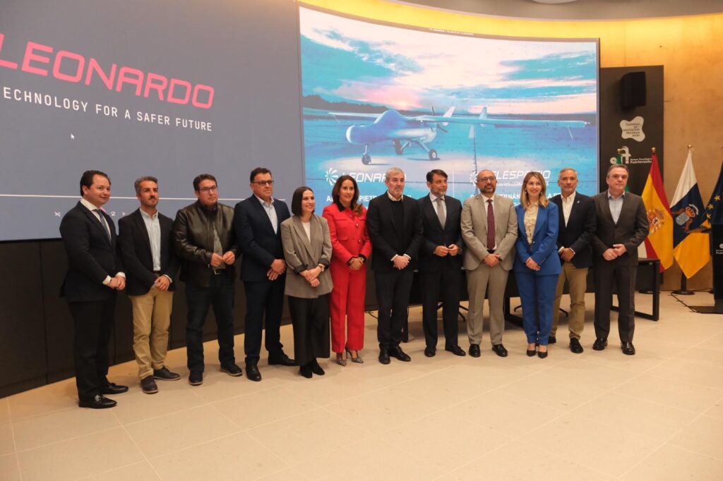 Presentación el Falco EVO en el Parque Tecnológico de Fuerteventura. Imagen Cabildo de Fuerteventura