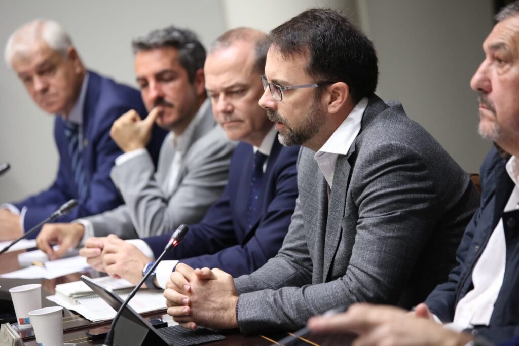 Las islas piden revisar el coste de servicios transferidos por la CCAA. Los presidentes de los Cabildos de Canarias en la Comisión de Cabildos del Parlamento de Canarias/ Cabildo de La Gomera.